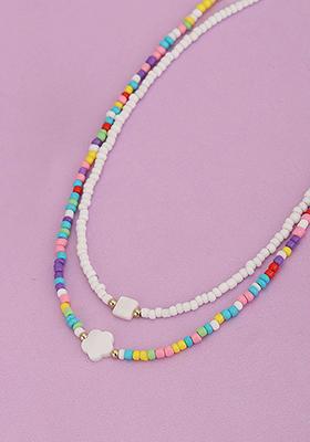 Multicolor Gold Plated Necklace Chain