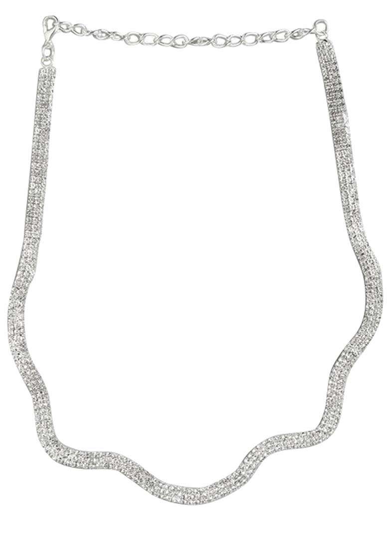 Silver Rhodium Plated Necklace Chain - Indya