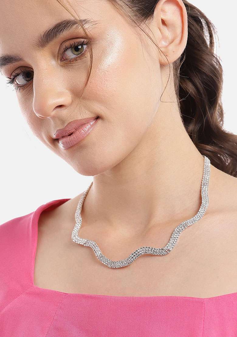 Silver Rhodium Plated Necklace Chain - Indya