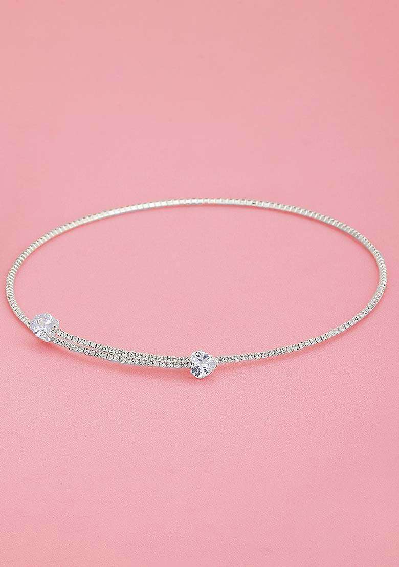 Silver Rhodium Plated Necklace Chain - Indya