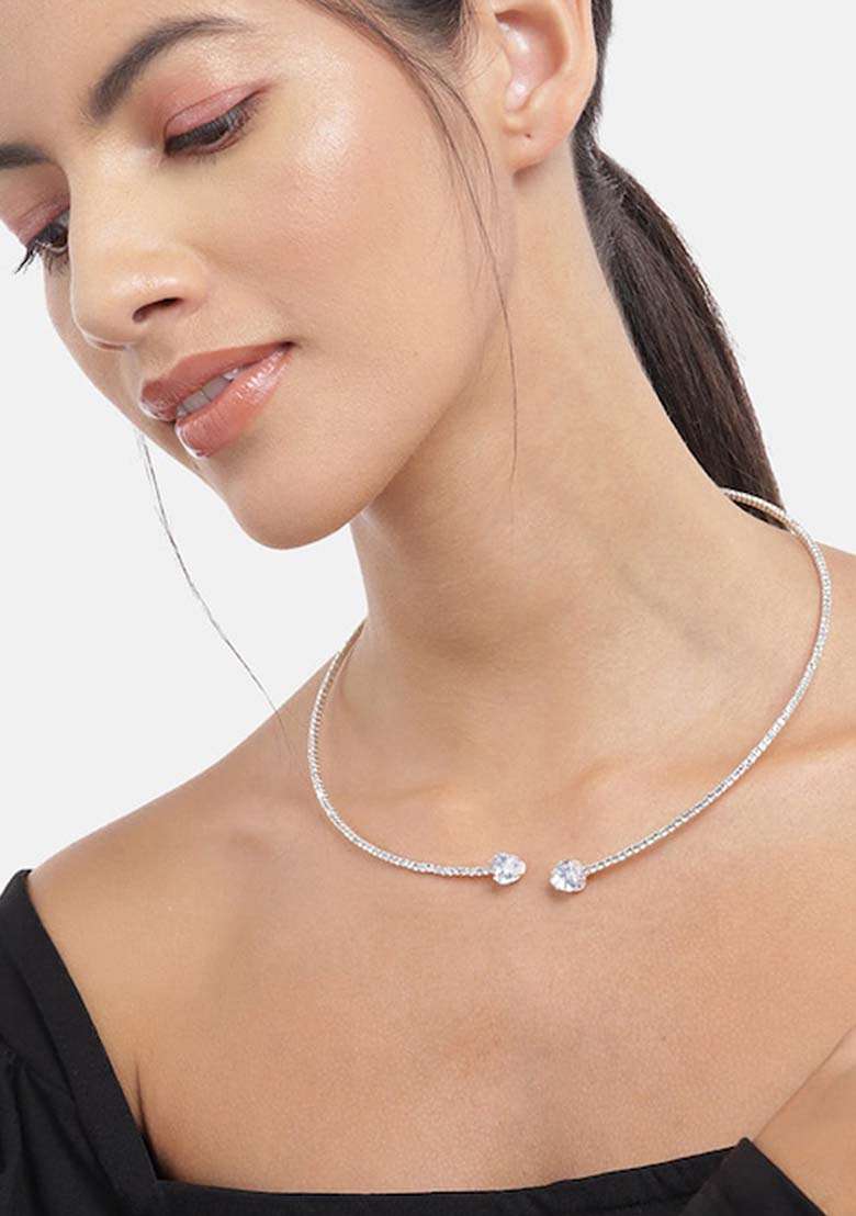 Silver Rhodium Plated Necklace Chain - Indya