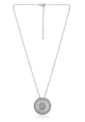 Silver Rhodium Plated Pendant Necklace