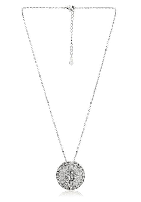 Silver Rhodium Plated Pendant Necklace