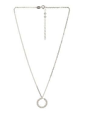 Silver Rhodium Plated Pendant Necklace
