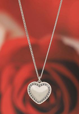 Silver Rhodium Plated Pendant Necklace