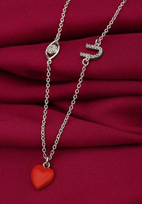 Silver Rhodium Plated Pendant Necklace