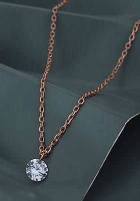 Rose Gold Plated Pendant Necklace