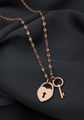 Rose Gold Plated Pendant Necklace