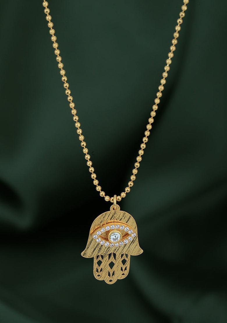 Gold Plated Pendant Necklace - Indya