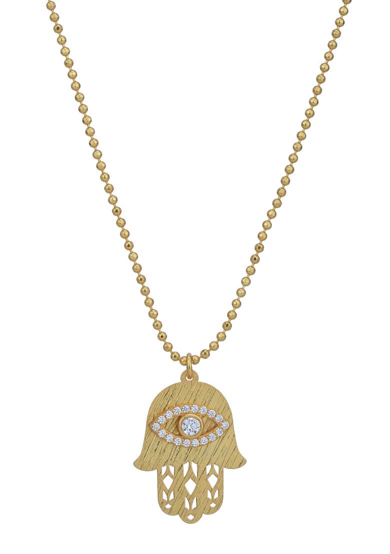 Gold Plated Pendant Necklace - Indya