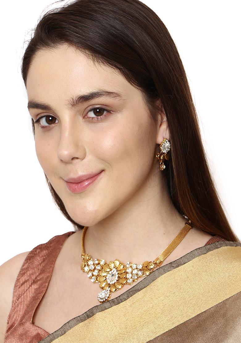 Gold Plated And Cubic Zirconia Studded Pendant