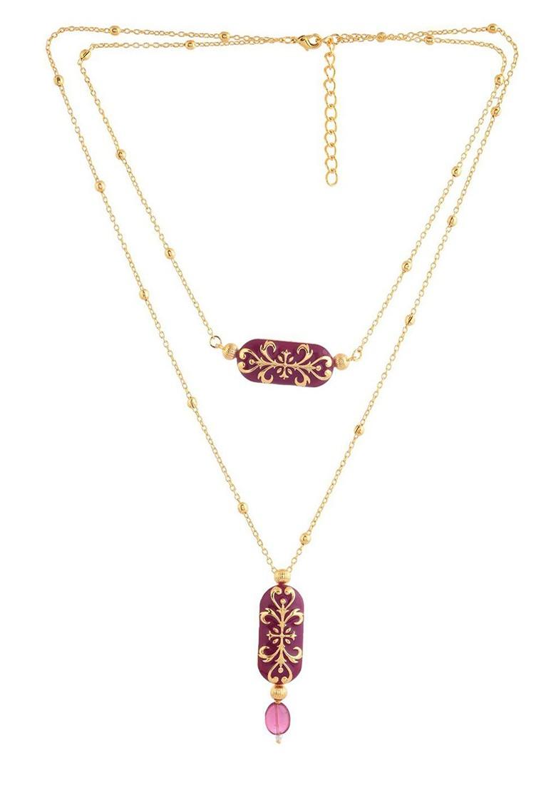 Gold Plated Kundan Studded Necklace Chain