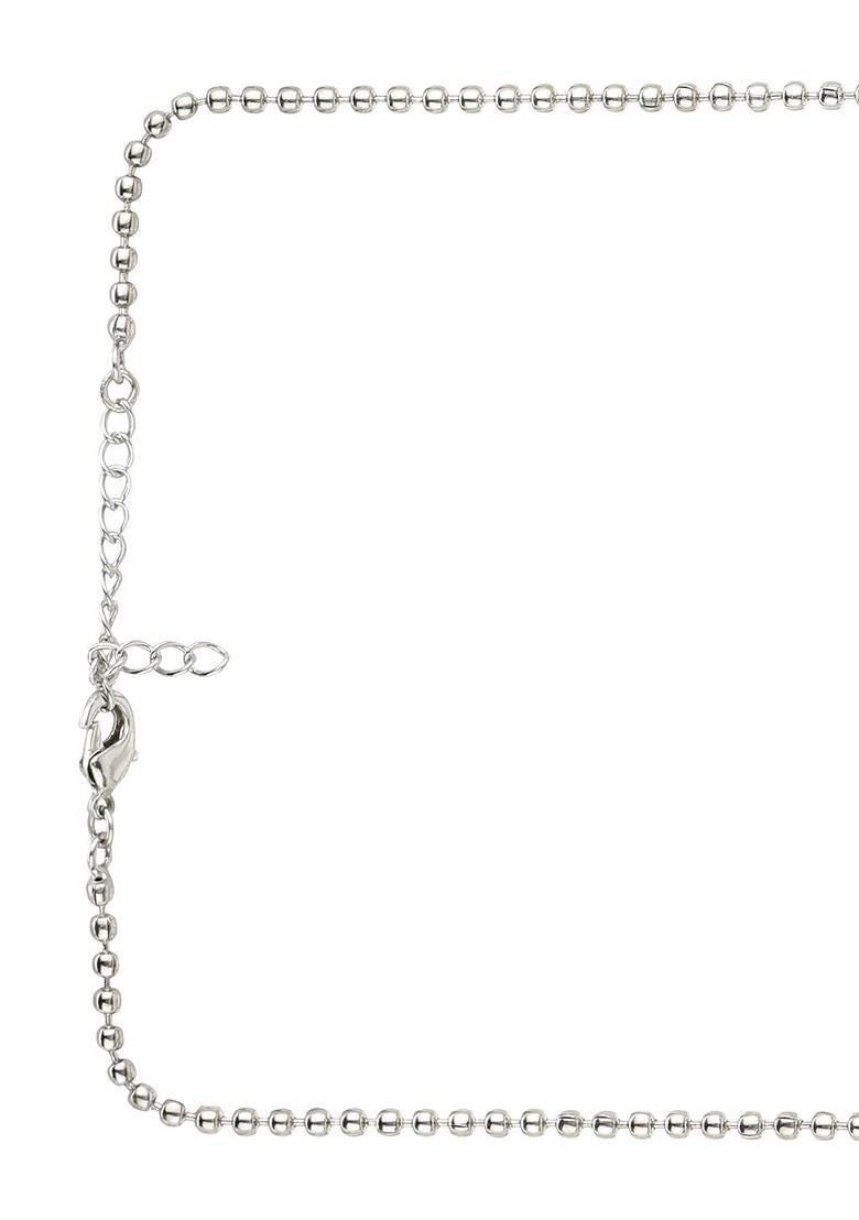Silver Plated American Diamond Necklace Chain