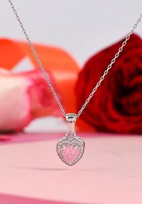 Silver Plated Rhodium Plated Pendant With Chain