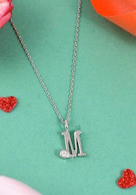 Silver Plated Cz Stone Studded Pendant