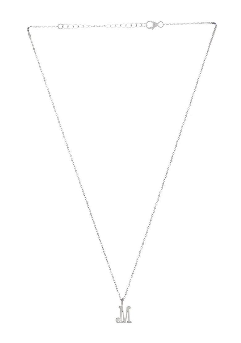 Silver Plated Cz Stone Studded Pendant