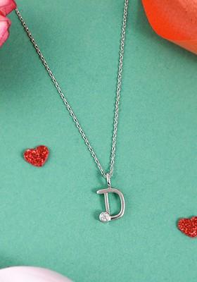 Silver Plated Cz Stone Studded Pendant