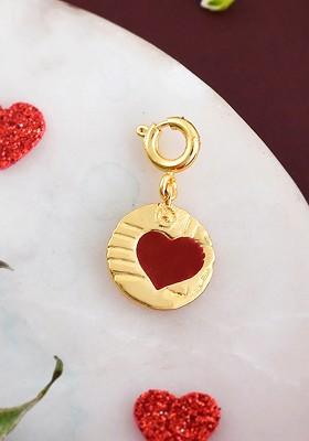 Red Gold Plated Pendant With Chain