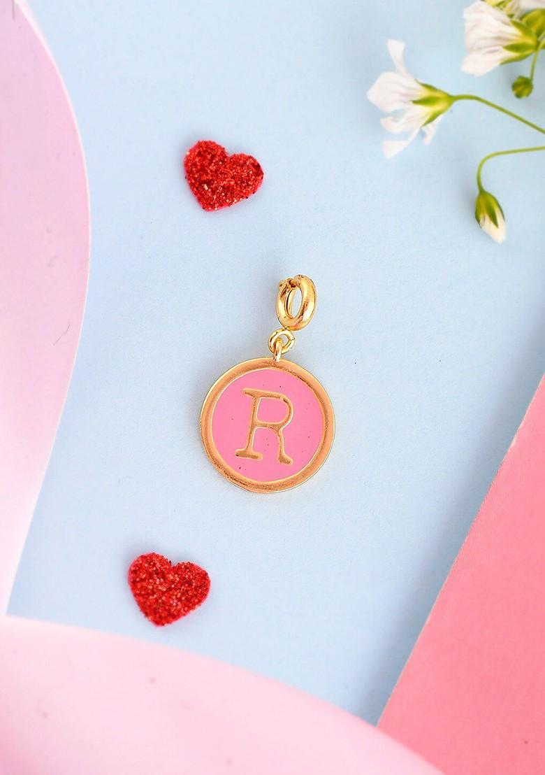 Pink Gold Plated Pendant With Chain