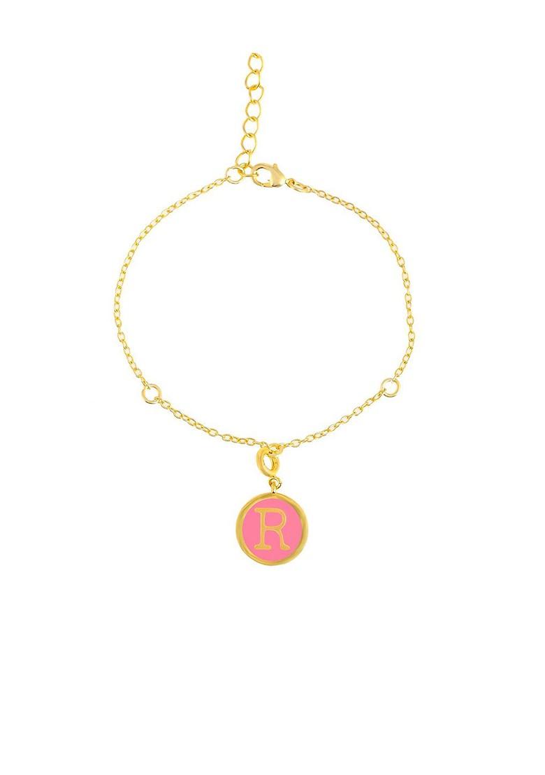 Pink Gold Plated Pendant With Chain
