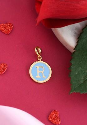 Blue Gold Plated Pendant With Chain