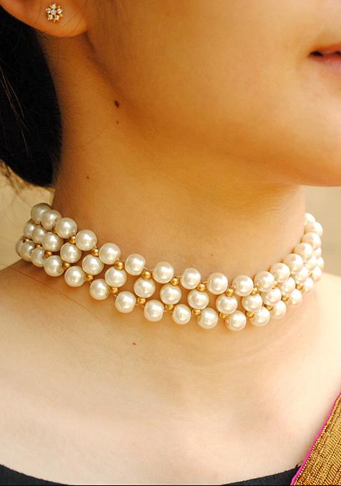 White Garden Of Pearl Necklace