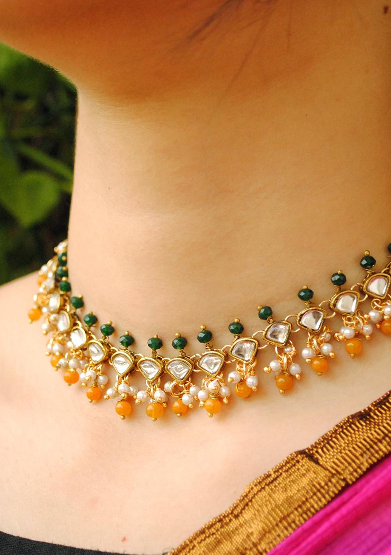 Green Maharani Haar Necklace Set