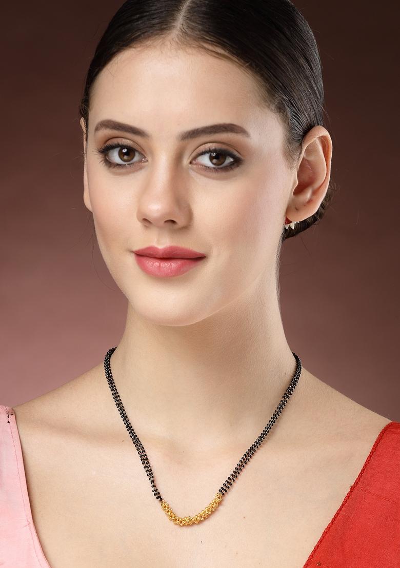 Black Gold Plated Beaded Mangalsutra