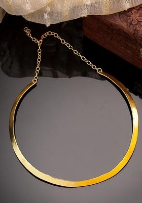 Gold Gold Plated Choker Necklace