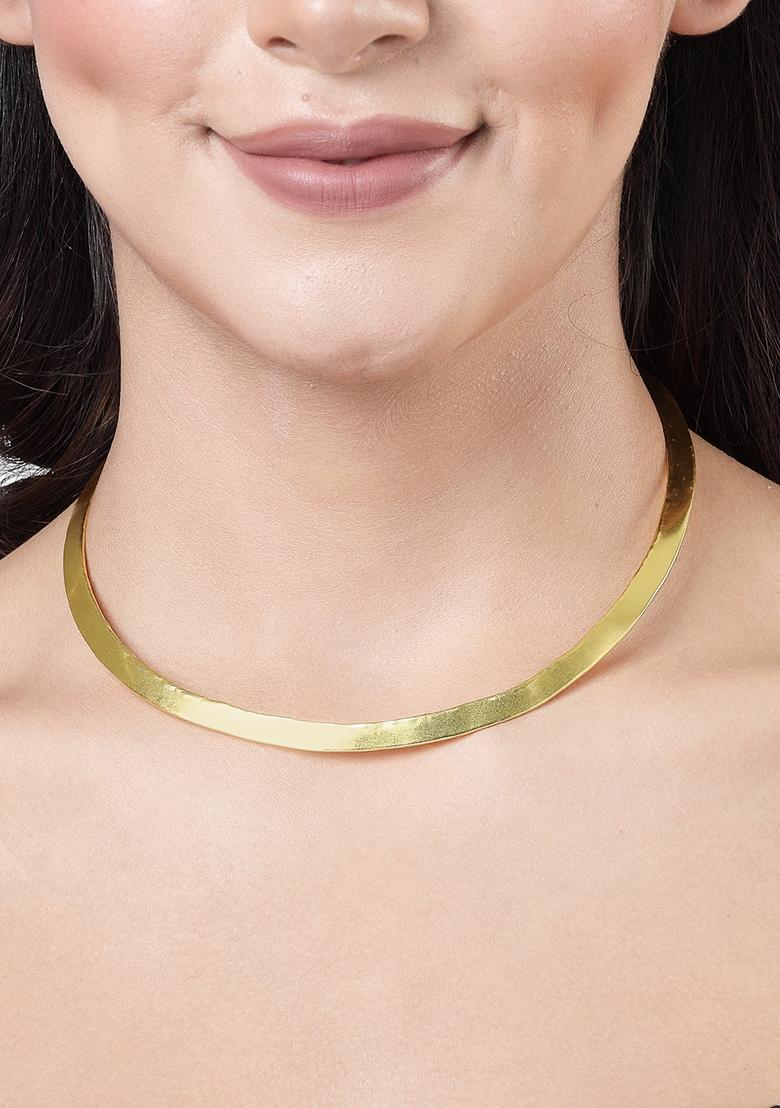 Gold Gold Plated Choker Necklace