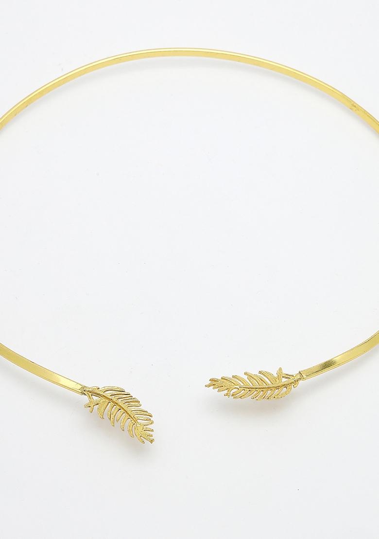 Gold Gold Plated Circular Choker Necklace