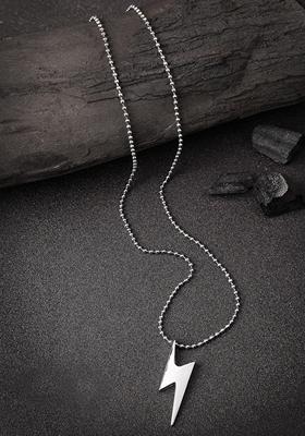 Silver Plated Flash Pendent With Chain For Men