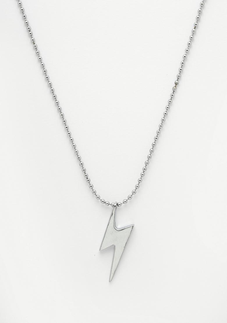 Silver Plated Flash Pendent With Chain For Men