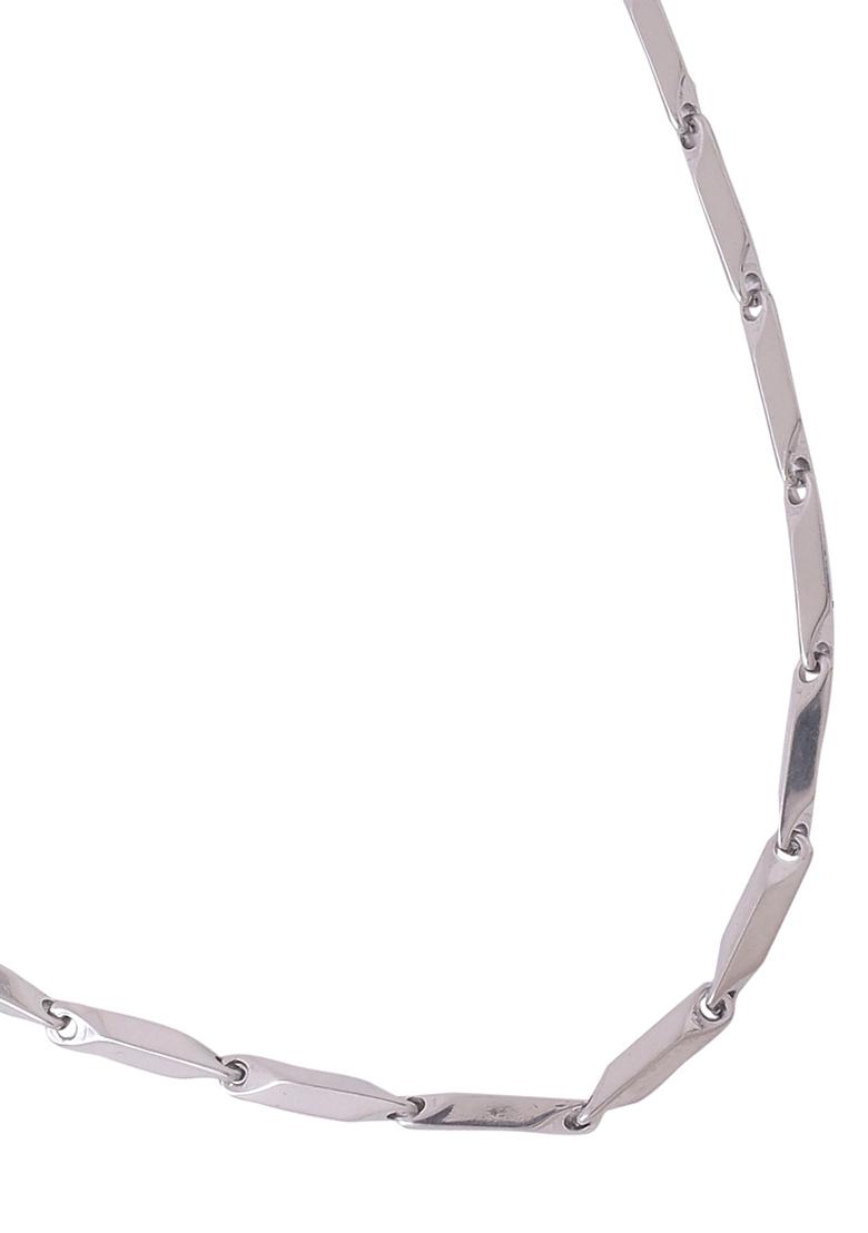 Silver Rhodium Plated Stainlessteel Bohemian Chain For Men