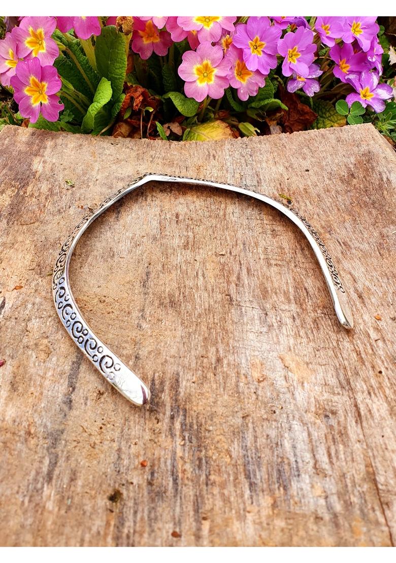 Silver Handmade Plated Oxidized Collar Choker Necklace