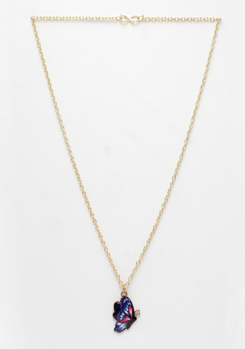 Gold Gold Plated Chain With Butterfly Pendant