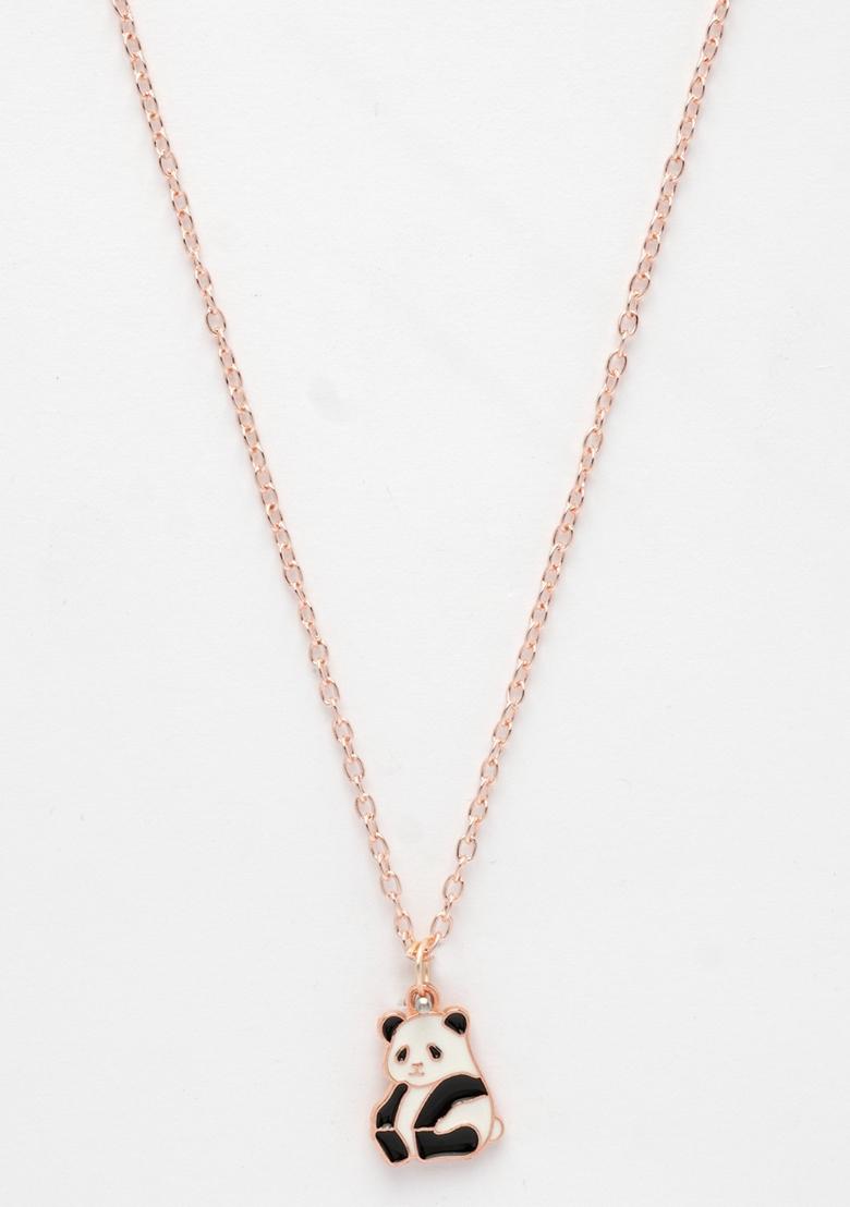 Gold Rose Gold Plated Chain With Panda Pendant