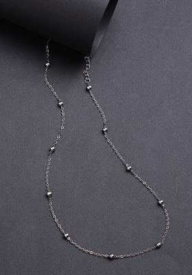 Silver Toned Artificial Beads German Oxidised Chain
