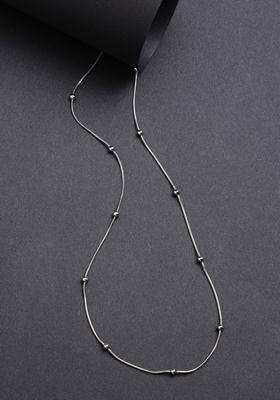 Silver Toned Artificial Beads German Oxidised Chain