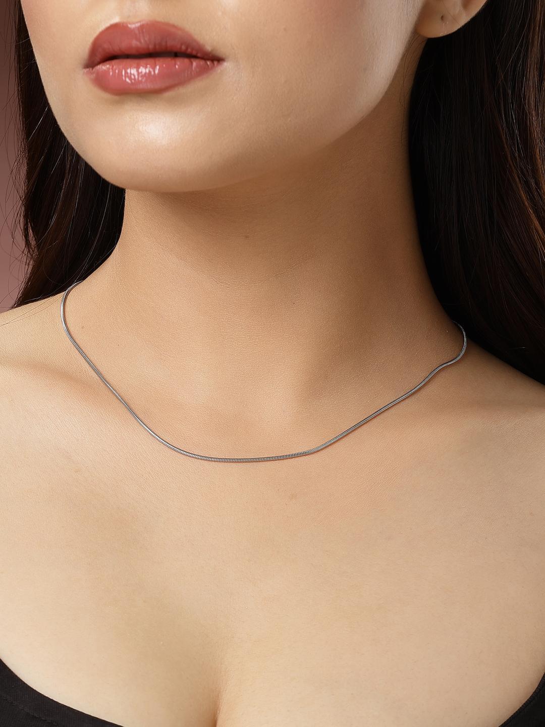 Silver Toned German Oxidised Chain