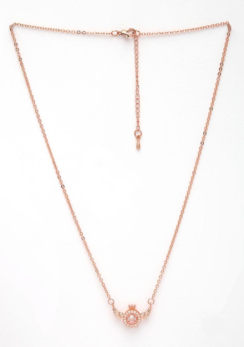 Gold Rose Gold American Diamond Metal Chain