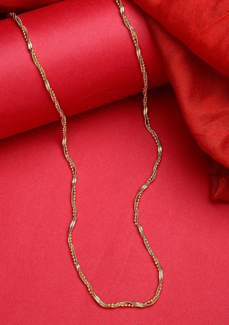 Gold Set Of 2 Gold Plated Minimal Chain