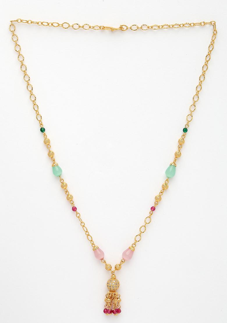 Multi color Gold Plated Minimal Chain