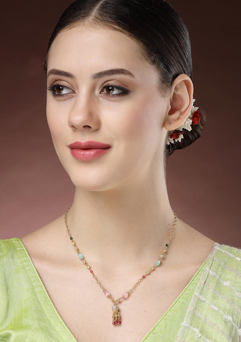 Multi color Gold Plated Minimal Chain