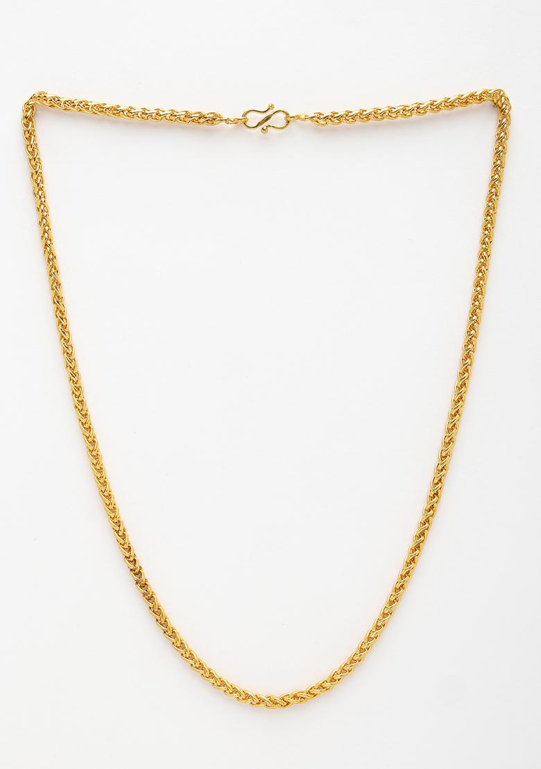Gold Gold Plated Stainlessteel Chain For Men