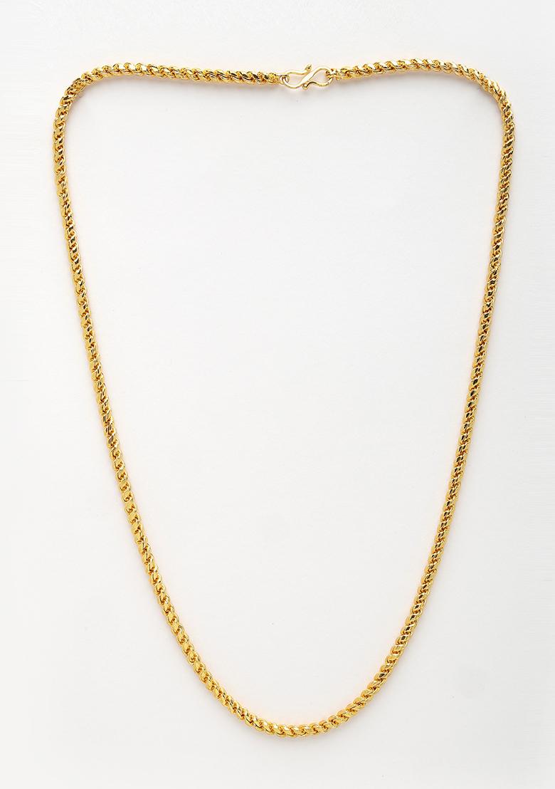Gold Gold Plated Stainlessteel Chain For Men
