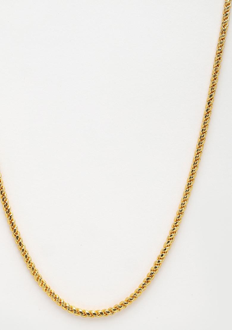 Gold Gold Plated Stainlessteel Chain For Men