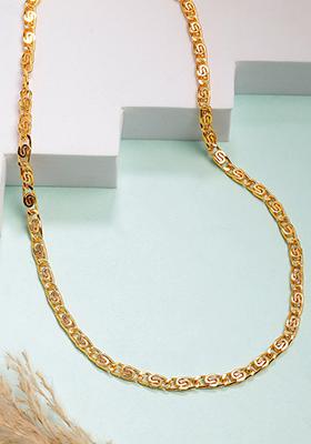Gold Gold Plated Minimal Chain For Men