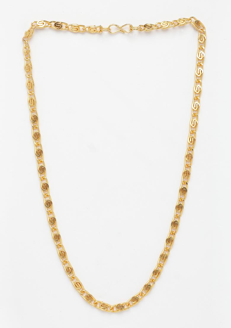 Gold Gold Plated Minimal Chain For Men
