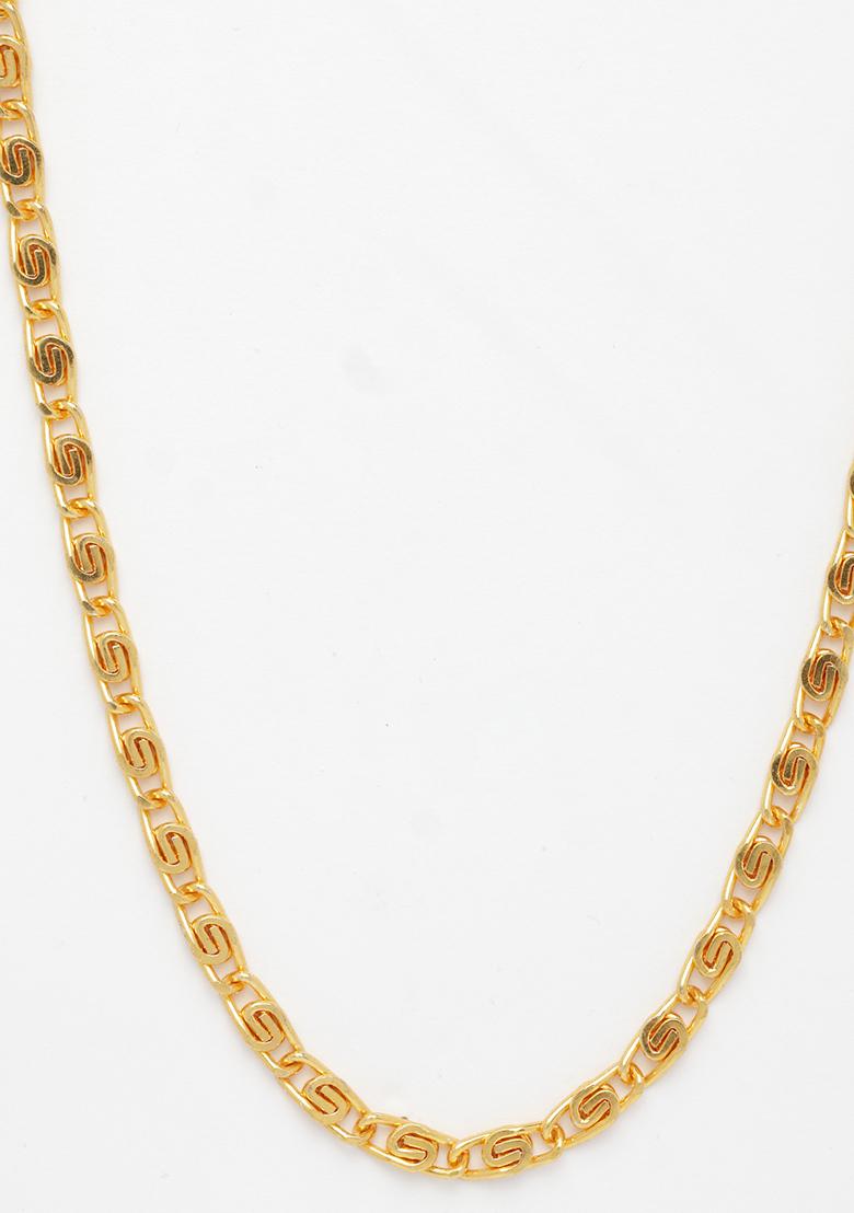 Gold Gold Plated Minimal Chain For Men